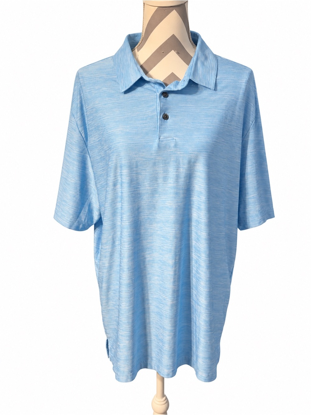 Grand Slam Heathered Sky Blue Polo Shirt Size XL Retail $49.99